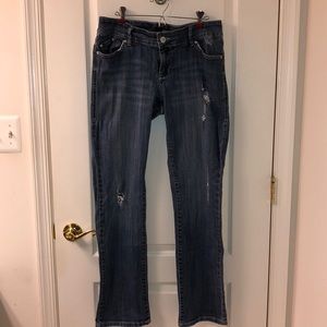 a.n.a Modern Fit Distressed Jeans